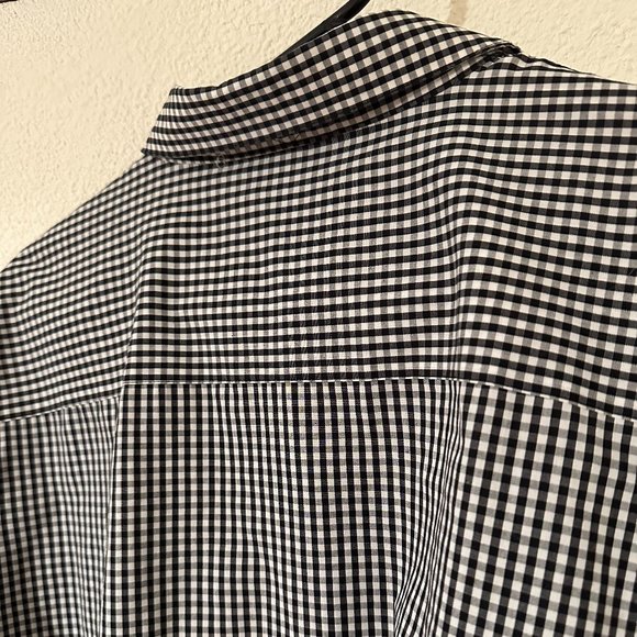 Orvis Long Sleeved Button Up Women Shirt Plaid Black/White Size 16 Cotton Blend - Picture 4 of 4